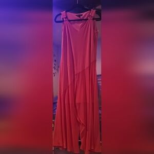 Picadilly Fashion Coral Mesh Maxi Dress